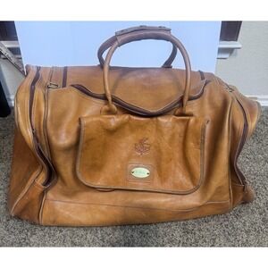 Orvis GOKEY All Leather Large Duffle bag travel heavy duty vintage 70s
